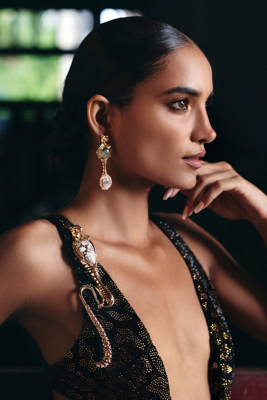 Leopard Trail Drop Earrings 