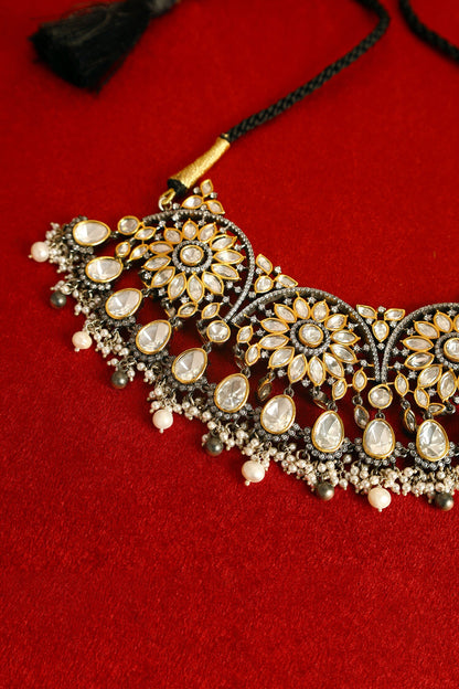 Floral Cutwork Choker 