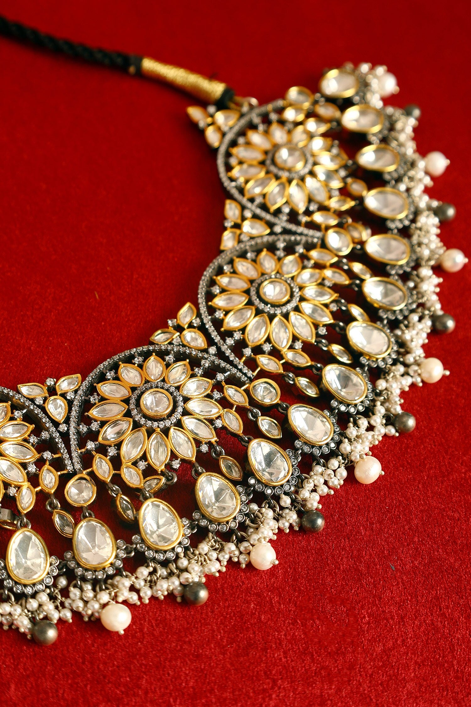 Floral Cutwork Choker 
