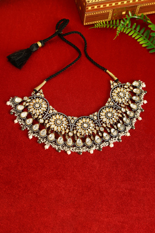 Floral Cutwork Choker 