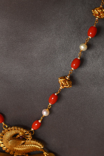 Floral Carved Necklace 