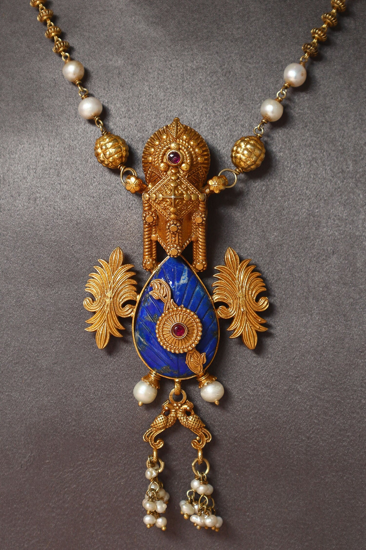 Handmade Lapis Pendant Necklace 