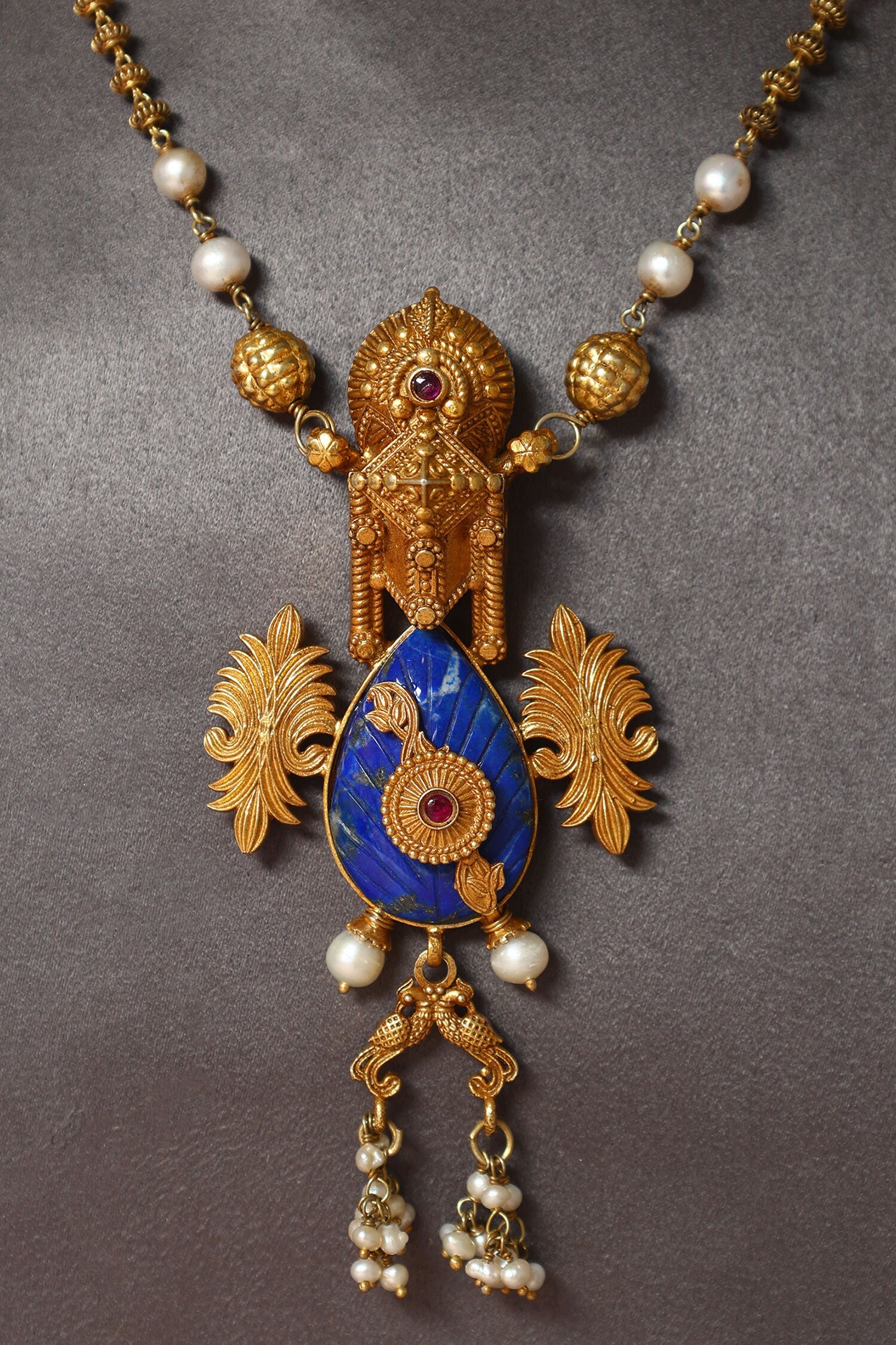 Handmade Lapis Pendant Necklace 