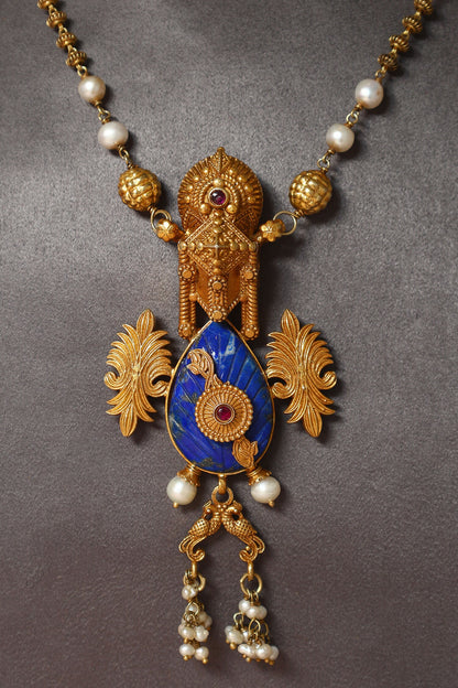 Handmade Lapis Pendant Necklace 