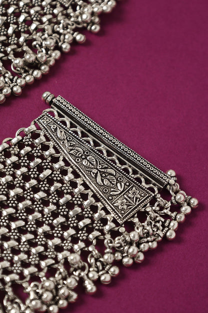 Handmade 92.5 Silver Pair Of Anklets 