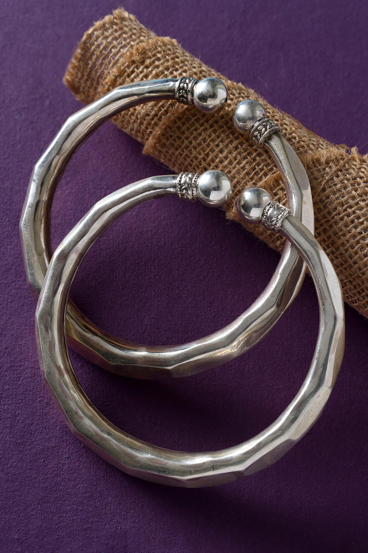 Handmade 92.5 Silver Anklet Set 