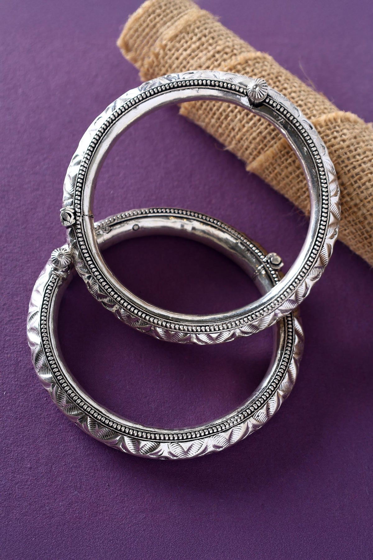 Carved Pair Of Anklets 
