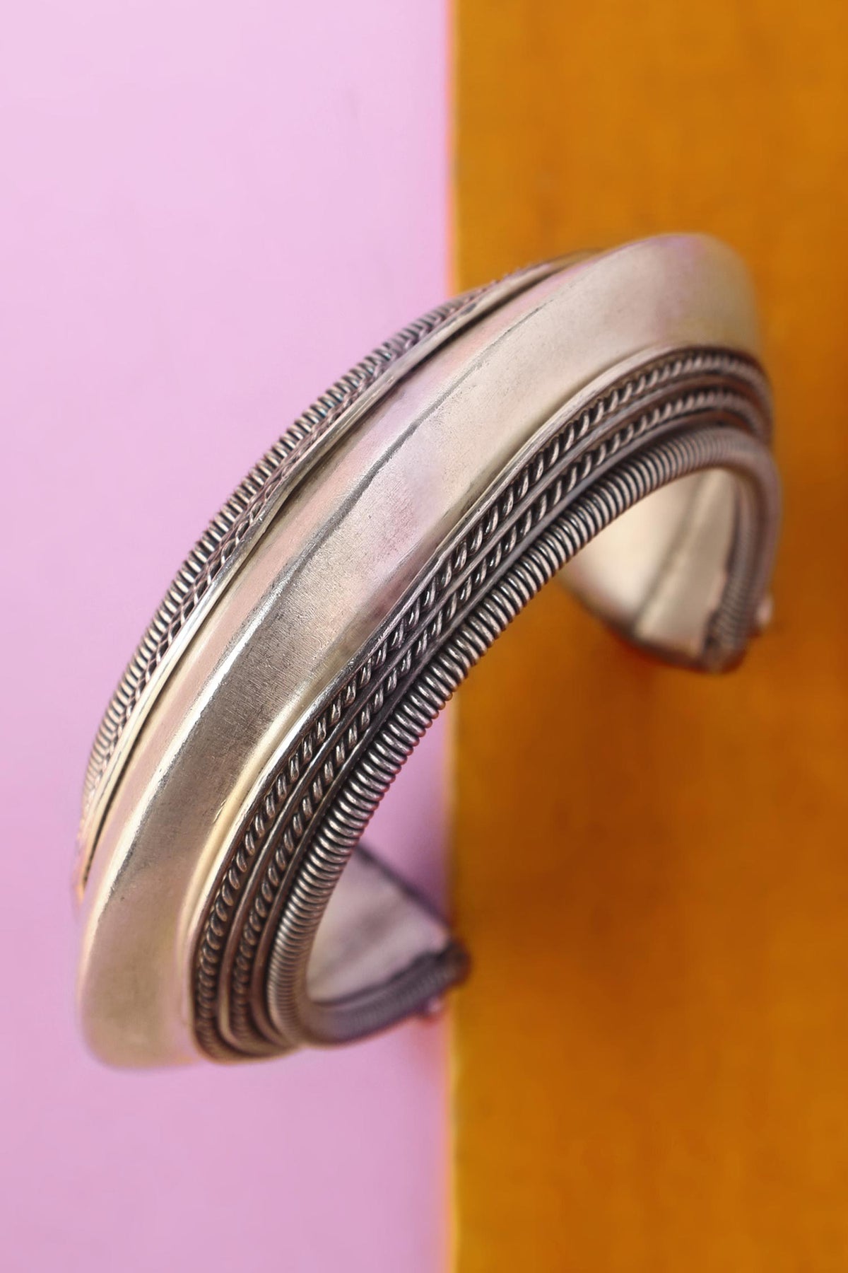 Handmade 92.5 Silver Adjustable Bangle 