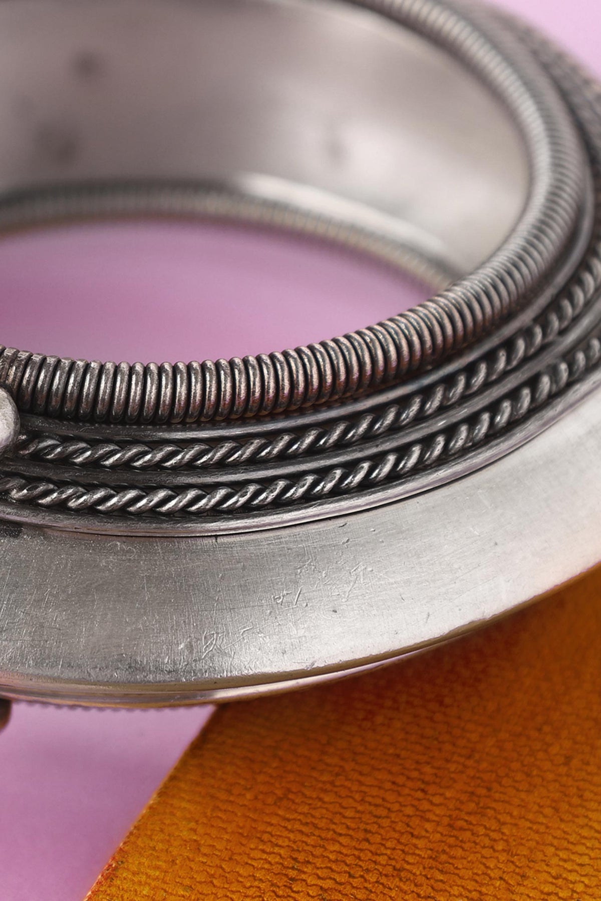Handmade 92.5 Silver Adjustable Bangle 