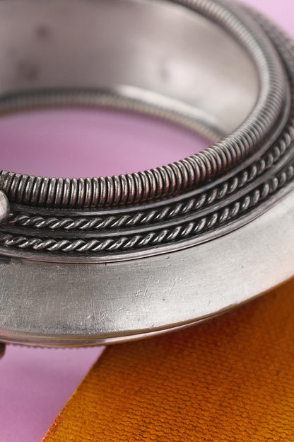 Handmade 92.5 Silver Adjustable Bangle 