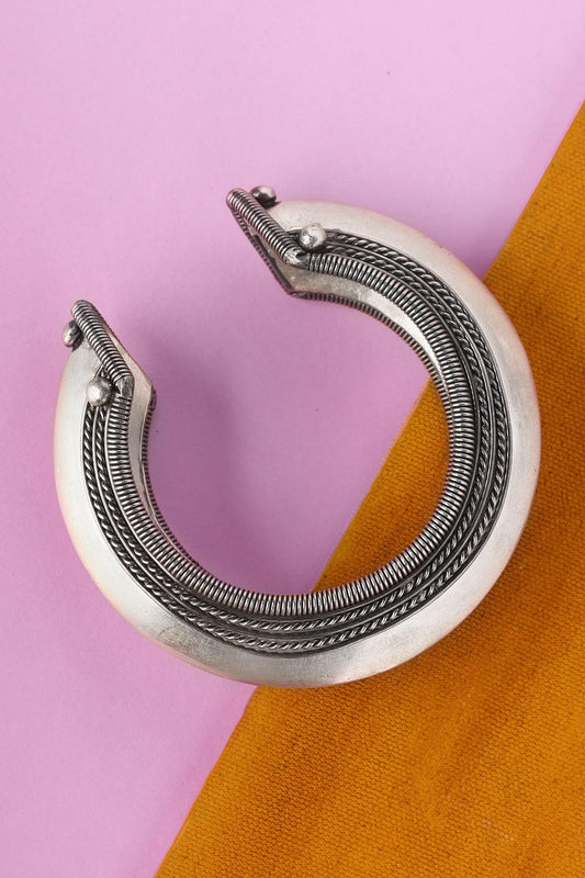 Handmade 92.5 Silver Adjustable Bangle 