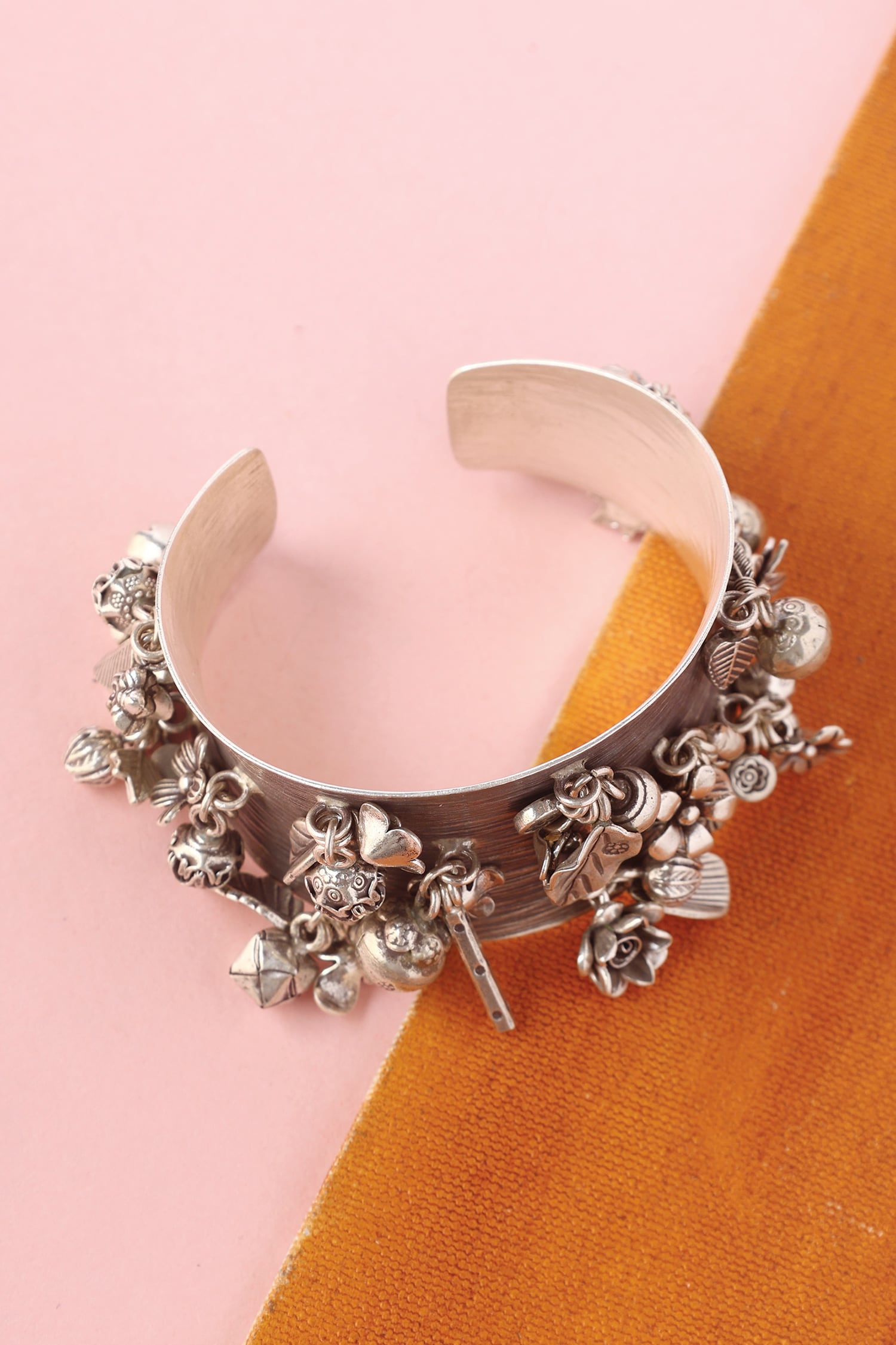 Handcrafted Floral Charm Bangle 