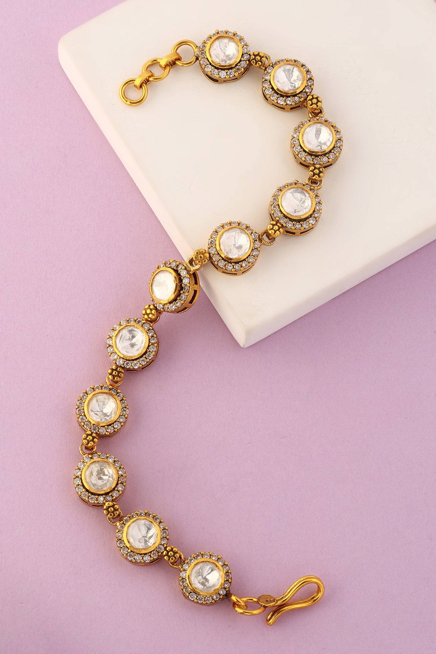 Handcrafted Stone Work Bracelet 