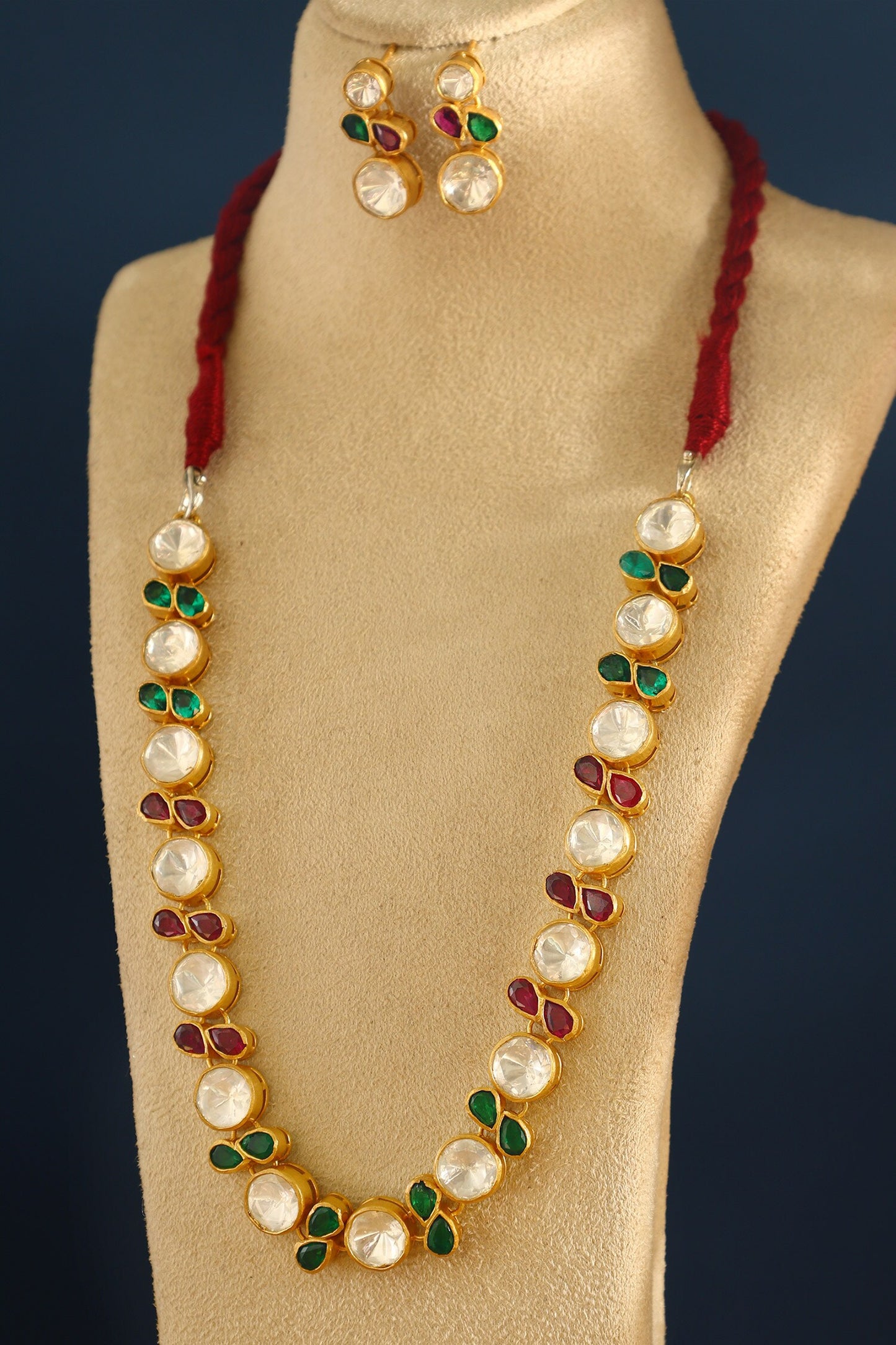 Geometric Cutwork Necklace Set 