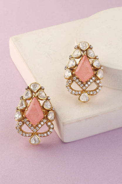 Geometric Carved Pendant & Earrings Set 