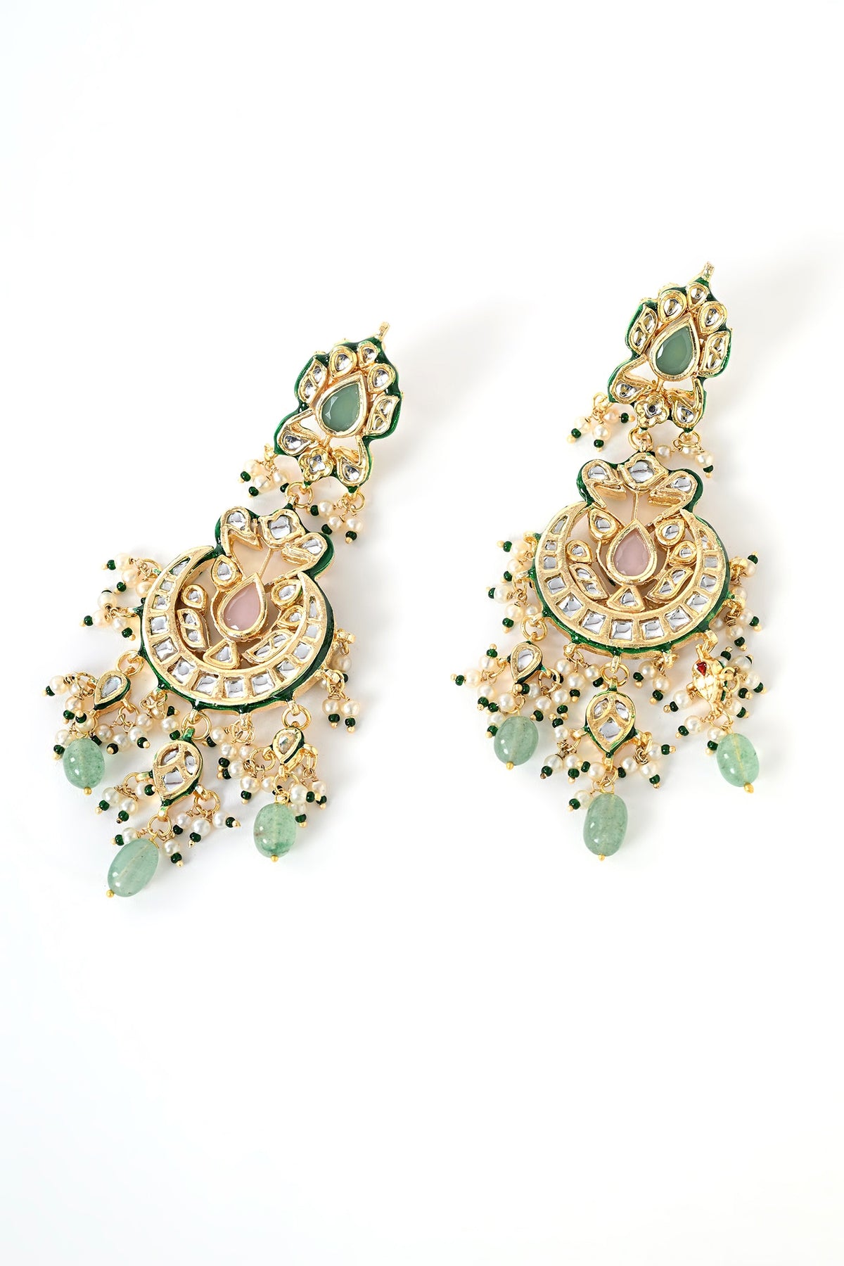 Kundan Embellished Chandbalis 