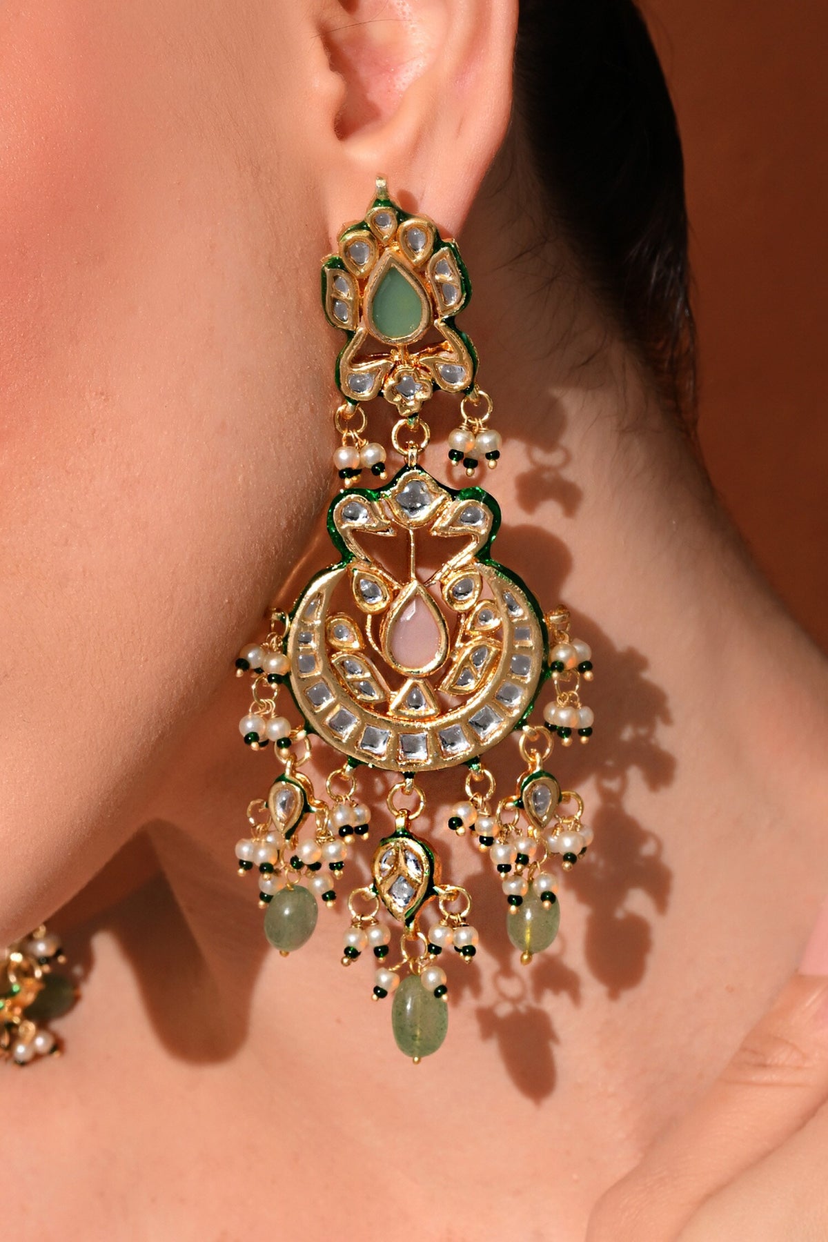 Kundan Embellished Chandbalis 