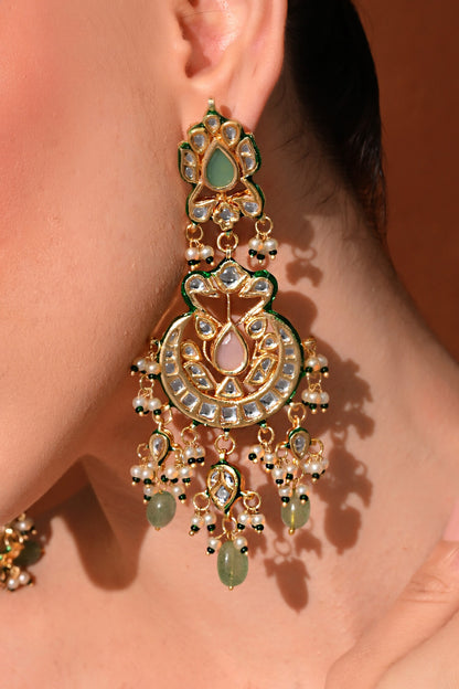 Kundan Embellished Chandbalis 