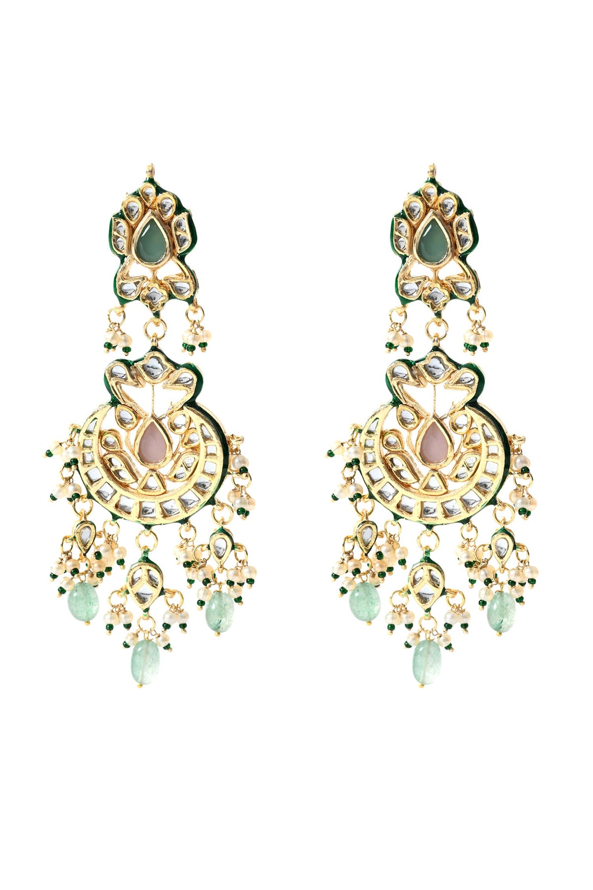 Kundan Embellished Chandbalis 