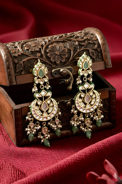 Kundan Embellished Chandbalis 