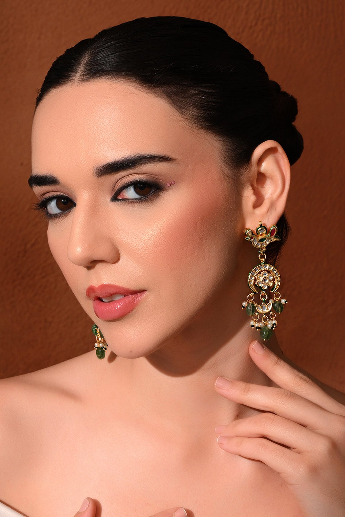 Polki Embellished Chandbalis Earrings 