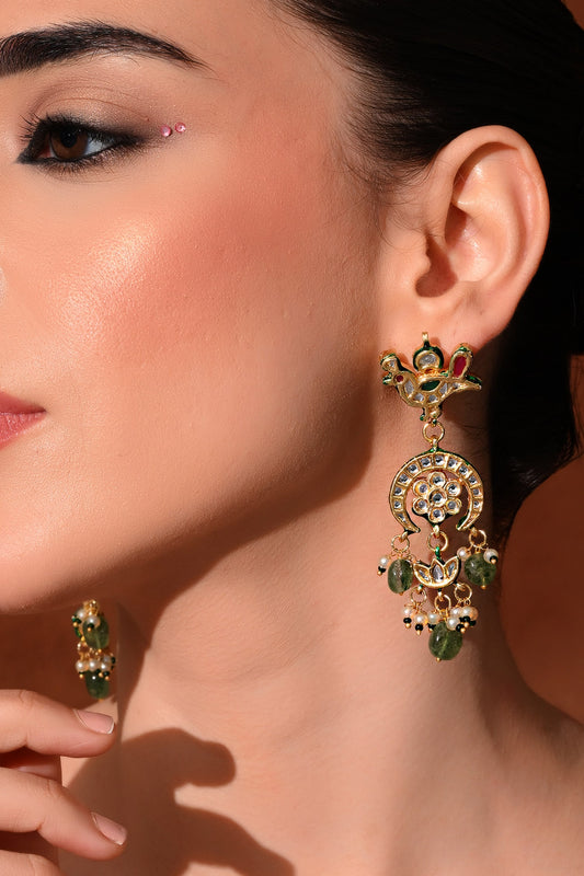 Polki Embellished Chandbalis Earrings 