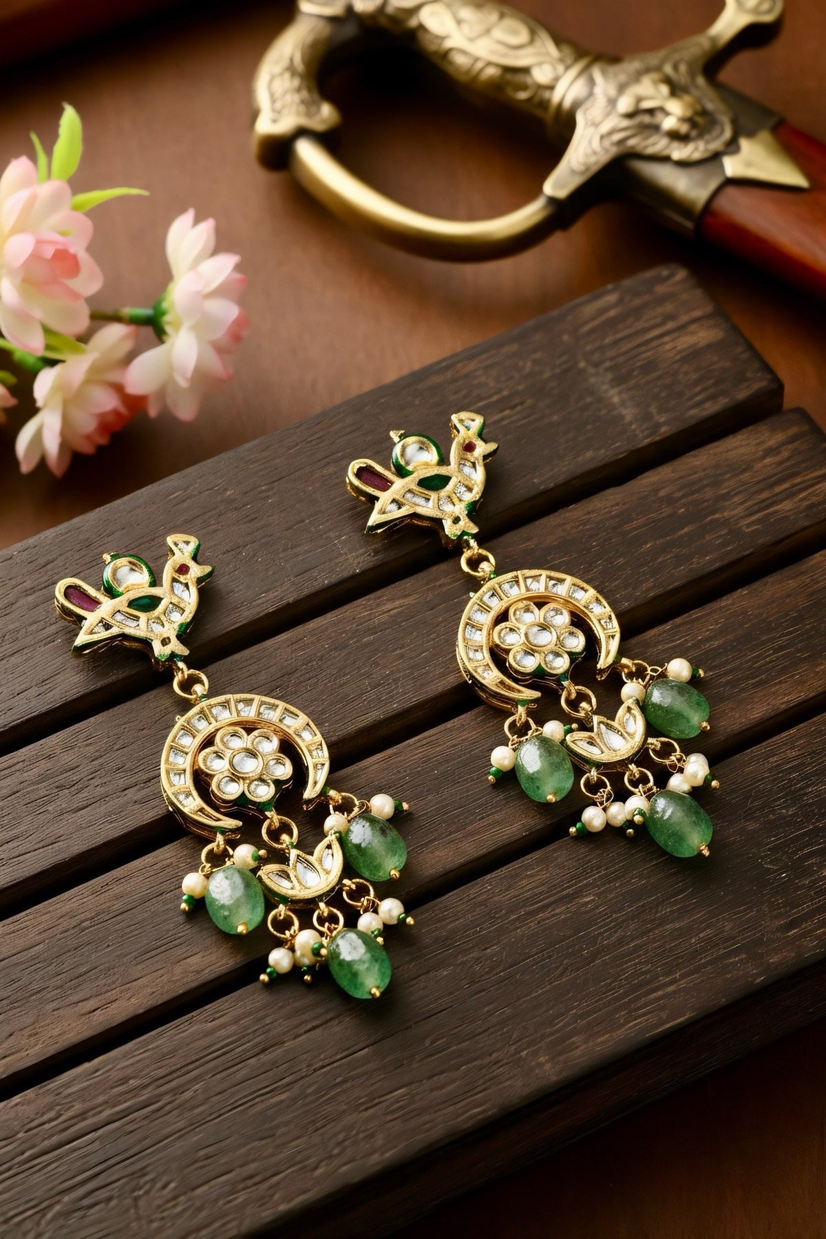 Polki Embellished Chandbalis Earrings 