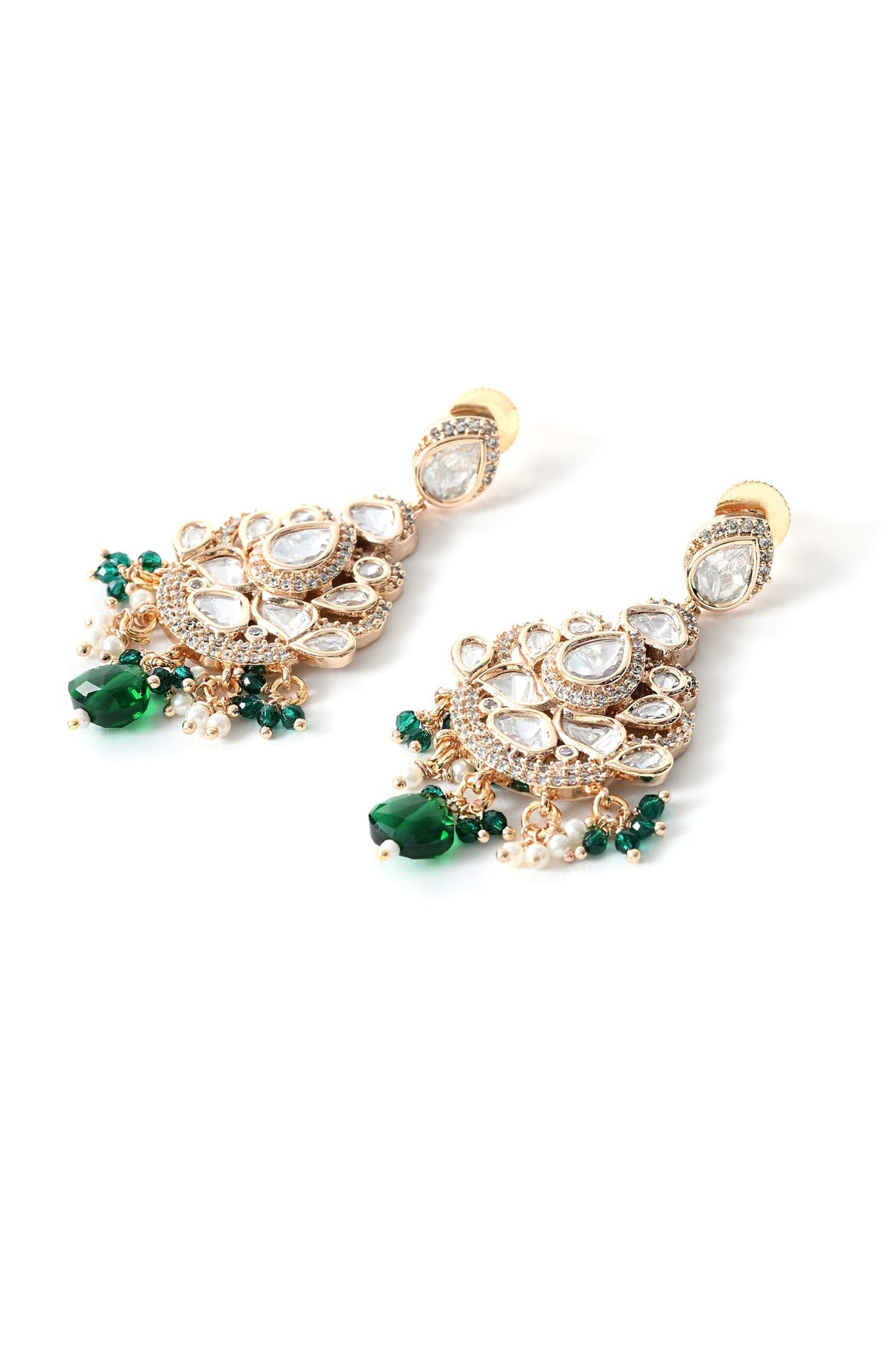 Kundan Polki Embellished Earrings 
