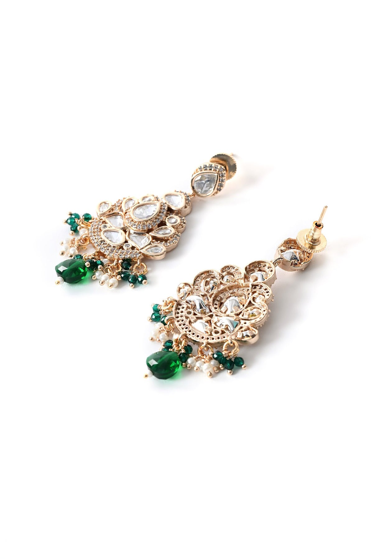 Kundan Polki Embellished Earrings 