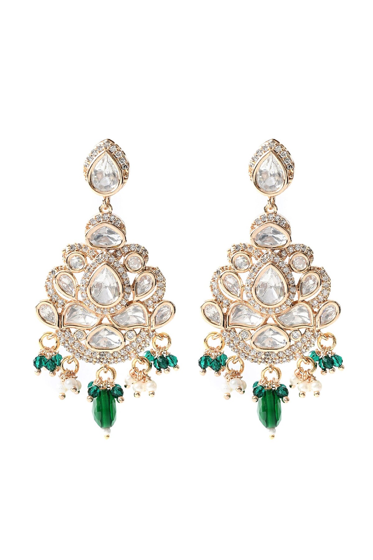 Kundan Polki Embellished Earrings 