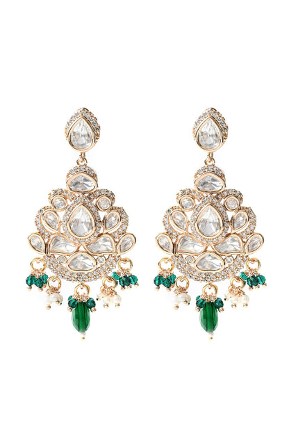 Kundan Polki Embellished Earrings 