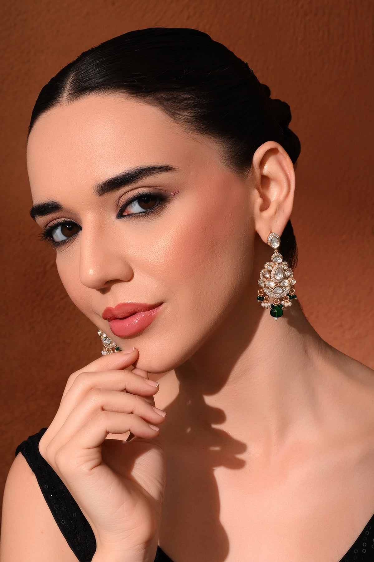 Kundan Polki Embellished Earrings 