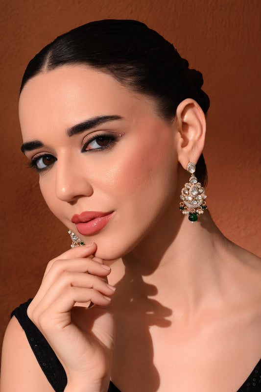 Kundan Polki Embellished Earrings 