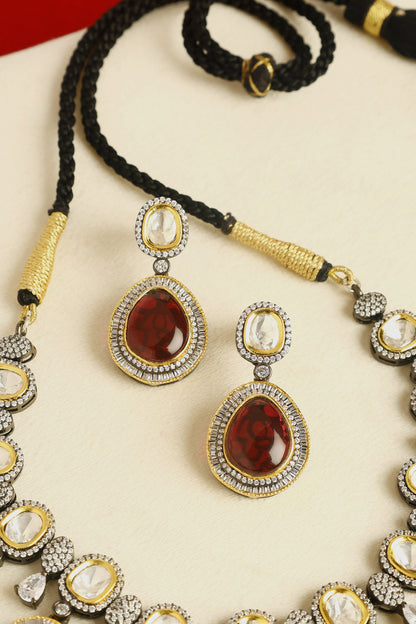 Geometric Drop Necklace Set 
