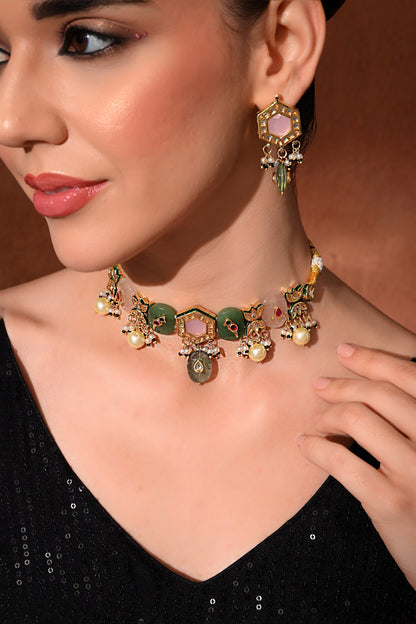 Polki Embellished Choker Set 