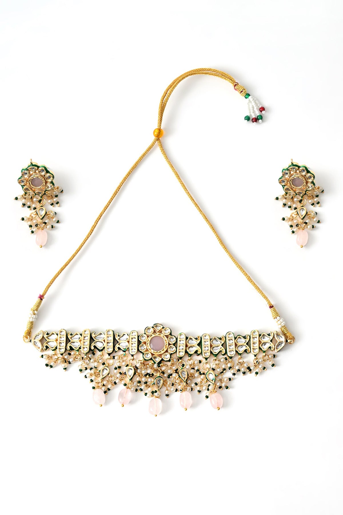 Kundan Studded Choker & Earrings Set 