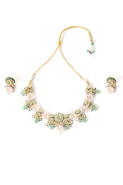 Polki Embellished Necklace Set 