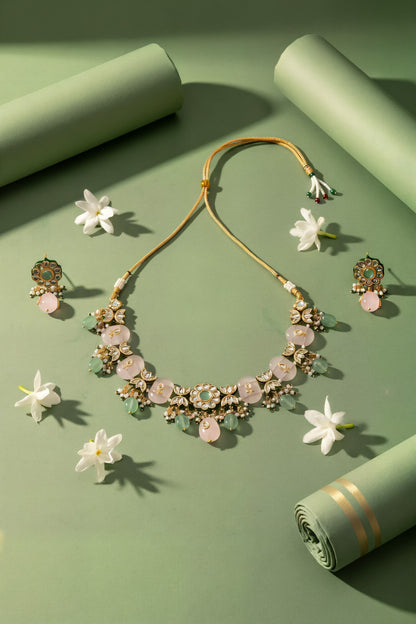 Polki Embellished Necklace Set 