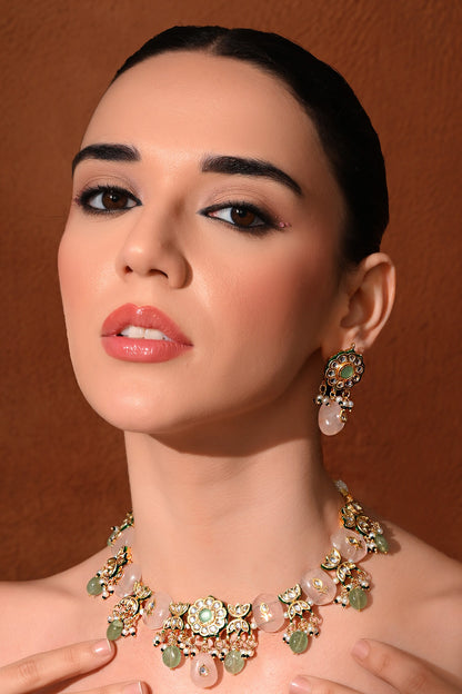 Polki Embellished Necklace Set 