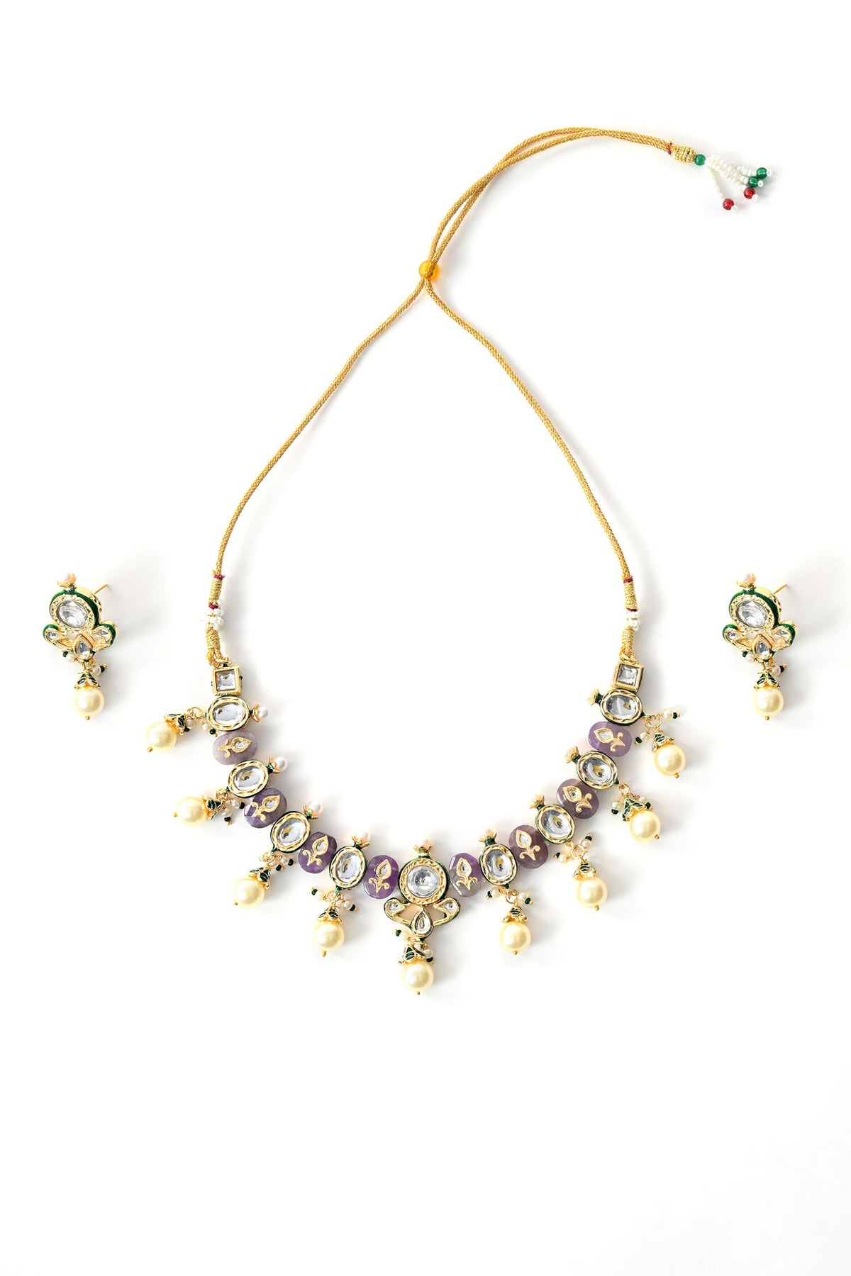 Polki Studded Necklace Set 