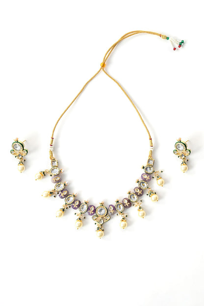 Polki Studded Necklace Set 