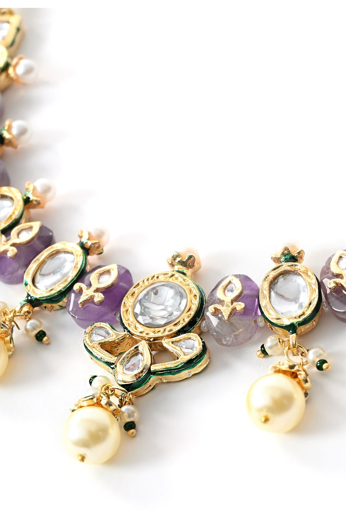 Polki Studded Necklace Set 