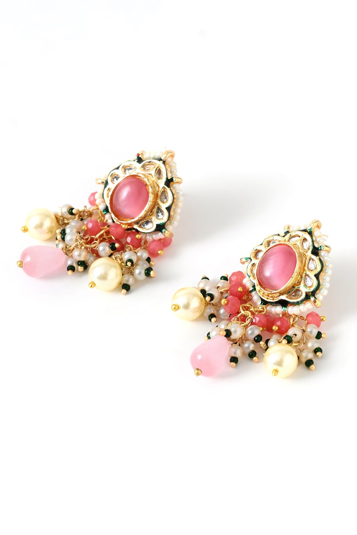 Kundan Embellished Pendant Necklace Set 