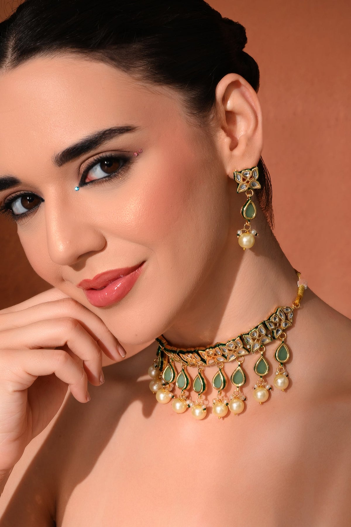 Polki Embellished Choker Set 