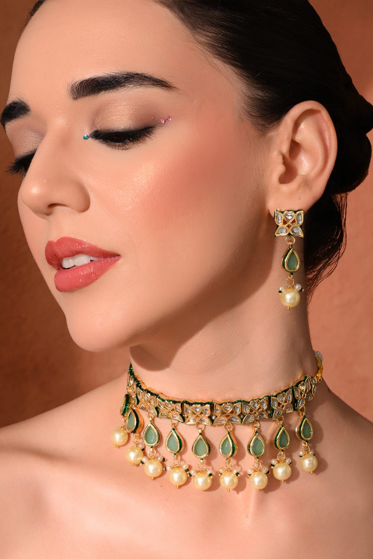 Polki Embellished Choker Set 