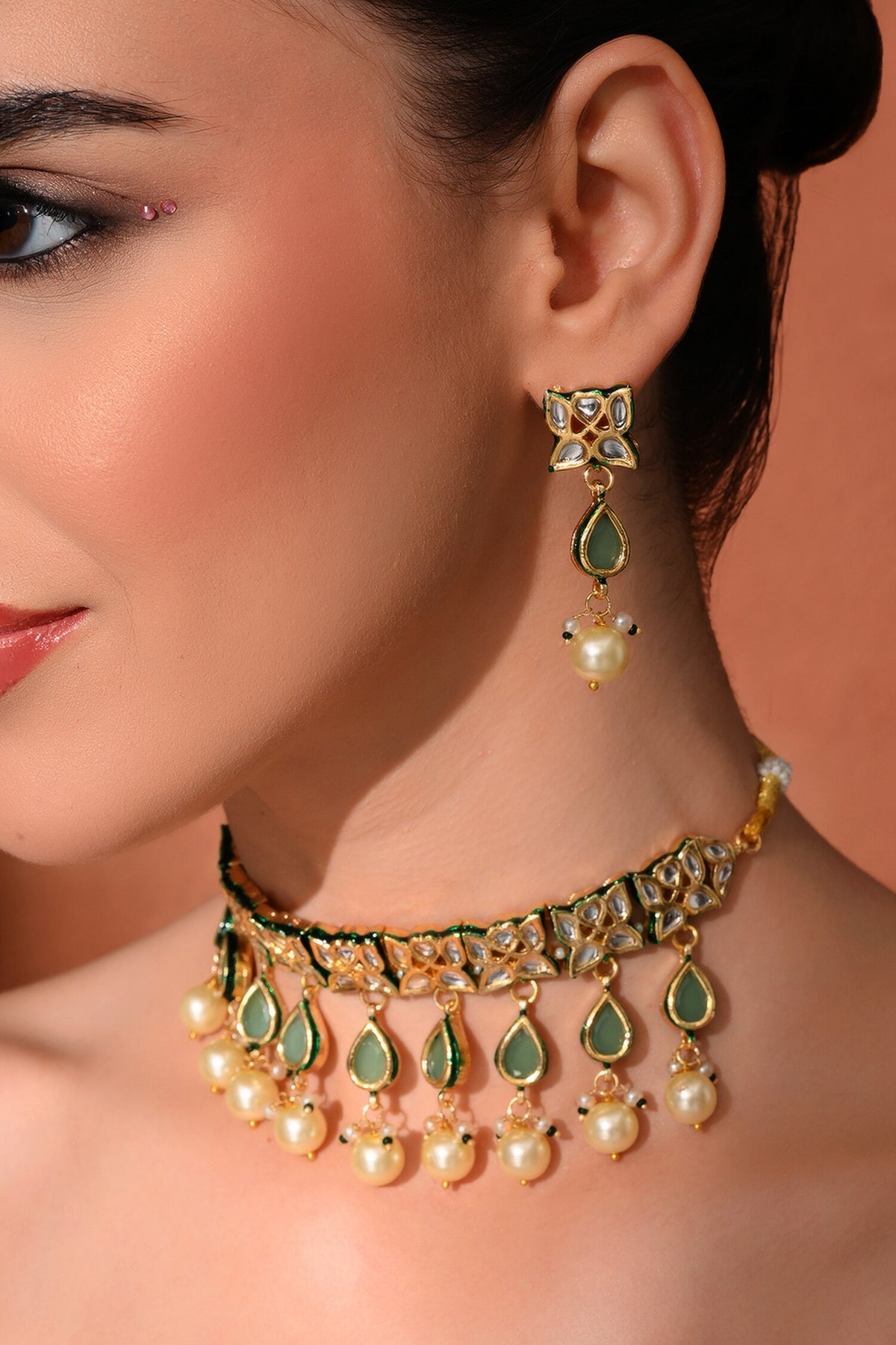 Polki Embellished Choker Set 