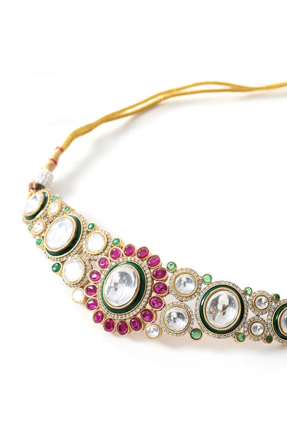 Kundan Embellished Necklace Set 