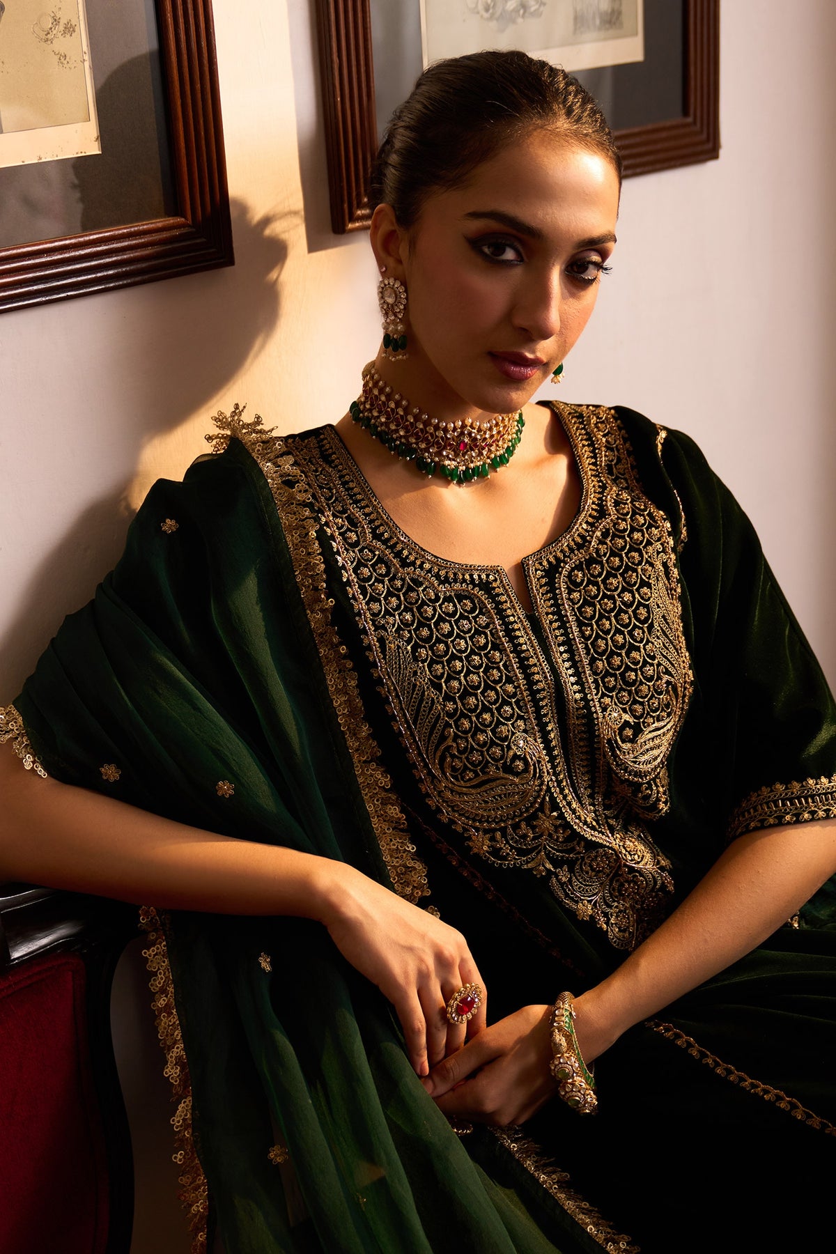 Airavat Polki Elephant Motif Kada 