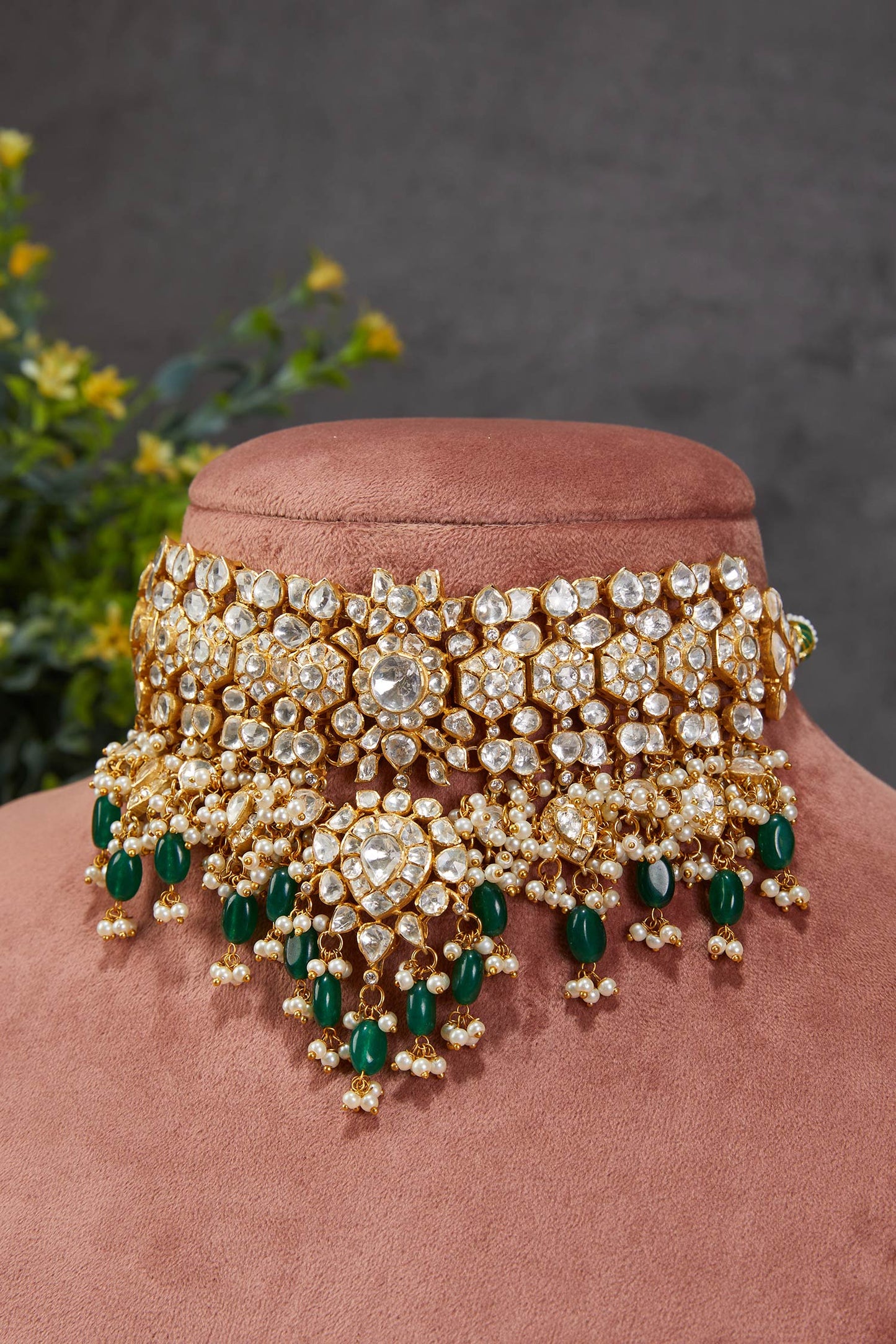 Devina Vellore Polki Choker 