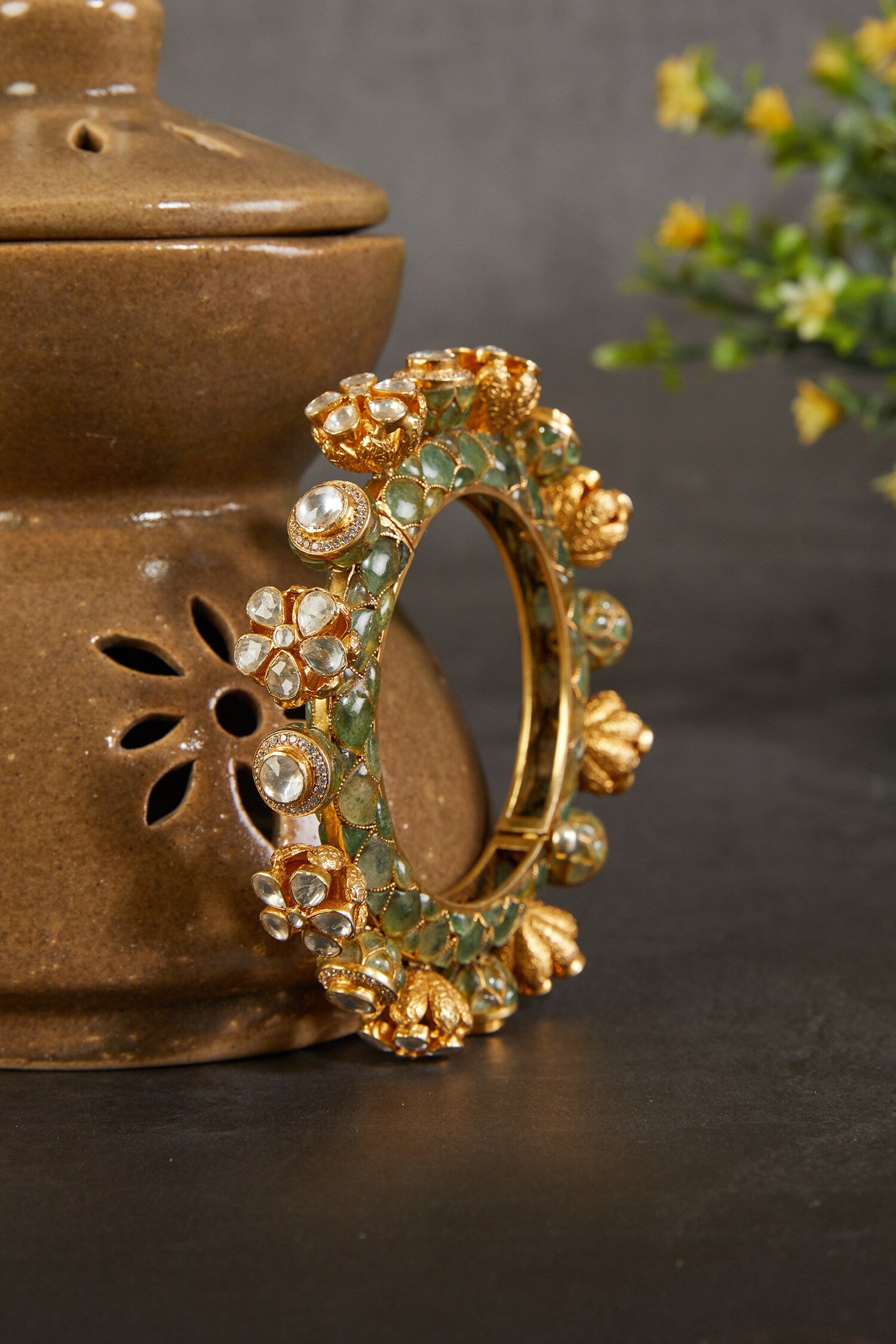 Harini Floral Carved Kada 
